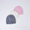 Kids Winter Knitted Beanie with Faux Fur Double Ball Cotton Lined Warm Knitted Hat